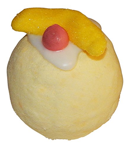 Banana Cream Pie Scented Bath Bomb with Gummy Banana and Soap Cherry, By Diva Stuff