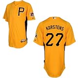 Jeff Karstens Pittsburgh Pirates Authentic Cool Base BP Jersey by Majestic