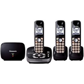 Panasonic KX-TG4053B DECT 6.0 PLUS Expandable Digital Cordless Answering System with 3... by Panasonic