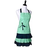 Flirty Aprons Women's Marilyn Apron, Mint Aztec