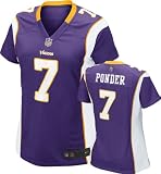 Christian Ponder Women's Jersey: Home Purple Game Replica #7 Nike Minnesota Vikings Women's Jersey