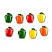 Ceramic Bell Pepper Magnet Set of 8 Magnets