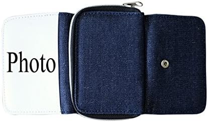 axeling Womens Coin Purse Denim Mens grunge Quiebec flag Wallet 5.1x3.54 inches
