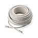 Cable Matters 2-Pack RG6 Coaxial Cable - 50ft, [CL2 Rated for in-Wall Use](CM) Quad Shield Coaxial Cable, RG6 Coax Cord for TV, Digital Router, Satellite Receiver and More, White