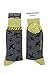 Foot Traffic Mens Airplane Socks, Quirky & Comfortable, Grey & Green (Size 7-12)
