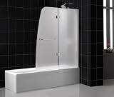 DreamLine SHDR-3148586-04-FR2 Aqua Tub Door Frosted Glass, Brushed Nickel