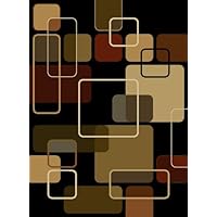 Contemporary Area Rug, United Weavers China Garden Jazz Black