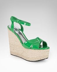 Karissa Patent Leather Jute Wedge