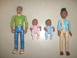 Fisher Price Loving Family Twin Time Dollhouse African American Dolls
