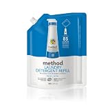 Method Laundry Detergent with Smartclean Tech, 85 Loads, Refill, Fresh Air, 34 Ounce