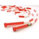 US Games 7ft Red with White Segmented Skip Rope