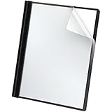 Oxford Premium Clear Front Report Covers, Letter Size, Black, 25 per Pack (58806)