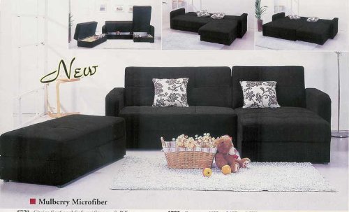 Mew 2pc Microfiber Sectional Futon Sofa Bed Set, #A5770, CHOCOLATE BROWN 41qwdAbAUpL Mew 2pc Microfiber Sectional Futon Sofa Bed Set, #A5770, CHOCOLATE BROWN