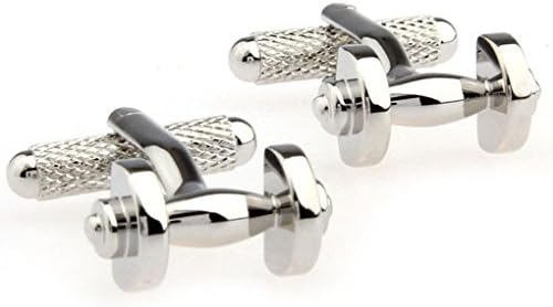 SuperbMatch Cufflinks For Men Or Women Designs Sports Equipment Dumbbell Cufflinks