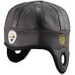 Men's Pittsburgh Steelers Faux Leather Helmet Head Cap