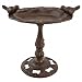 Cast Iron Rustic Birdbath W 2 Garden Bath Feeder Bird