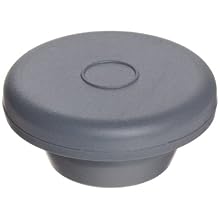 Wheaton 224100-174 Rubber 20mm Straight Plug Style Stopper, Gray Chlorobutyl-Isoprene Blend/40 (Case of 1000)