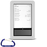 Premium Barnes and Nobles Nook eBook Reader Accessory: High Grade Clear Silicone Skin Gel Cover Case and Free Carabiner Key Chain