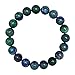 BRCbeads Gemstone Bracelets Chrysocolla Enhance Color Natural Gemstone Birthstone Handmade Healing Power Crystal Beads Elastic Stretch 10mm 7.5 Inch with Gift Box Unisex