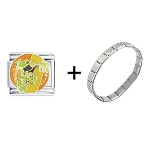 Leaf Frog Italian Charm Bracelet