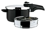 Prestige Smartplus Coated Aluminium Pressure Cooker Black, 5 Litre