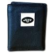 New York Jets Executive Leather Trifold Wallet in a Box - NFL Football Fan Shop Sports Team Merchandise