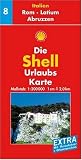  : Shell Urlaubskarte Italien 08. Rom, Latium, Abruzzen 1 : 200 000: Mit Reisef&uuml;hrer und Ortsverzeichnis