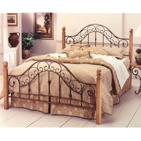 San Marco Metal and Wood Four Poster Bed - Metal Beds