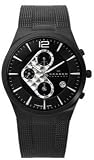 Skagen #906XLTBB Men's Black Titanium Mesh Band Chronograph Watch