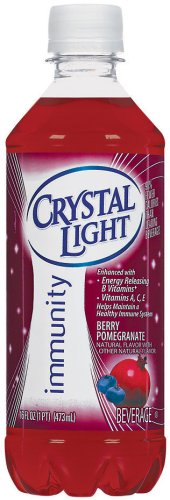 Crystal Light Fortified Immunity, Berry Pomegranate, 16 Ounce Bottles (Pack of 12) by Crystal Light
