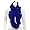 Navy Blue Ruffled Edge Knit Loop Circle Ring Scarf Image #1