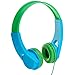 AmazonBasics On-Ear Headphones for Kids - Blue/Green