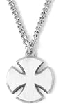 Pewter Beveled Patee Cross Pendant by Bob Siemon, 24"