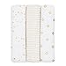 aden + anais Metallic Swaddle Baby Blanket, 100% Cotton Muslin, Large 47 X 47 inch, 3 Pack, Gold