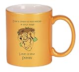 Don't listen to the voices in your head Listen to your Stereo Coffee Mug in Metallic Colors