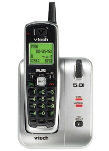 V-Tech CS5111 5.8GHz Cordless Phone with Caller ID (Silver/Black)
