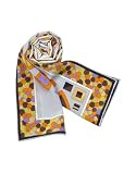 Emilio Pucci Atom Printed Silk Oblong Scarf Orange