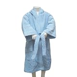 Terry Kid Robe with Hood, Large, Sky Blue