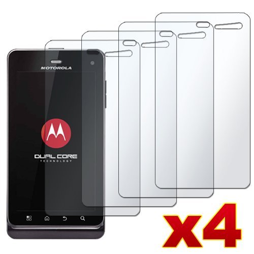 Motorola Droid 3 XT862 / Milestone 3 - FOUR (4) Clear Screen Protectors (AccessoryOne Brand)