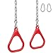 Swing Set Stuff Trapeze Rings and Chains with SSS Logo Sticker, Red