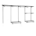Rubbermaid 3G59 Configurations 4-to-8-Foot Classic Custom Closet Kit, Titanium