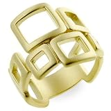 Designer Style 14K Gold Plated Matte Sanded Ring