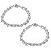 Gift for Her Indian Foot Jewellery Silver Ankle Bracelet Pairs 10 inches