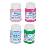 Mini 1oz. Happy Birthday Bubbles 24/pack - Assorted Colors