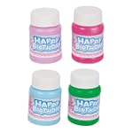 Mini 1oz. Happy Birthday Bubbles 24/pack - Assorted Colors
