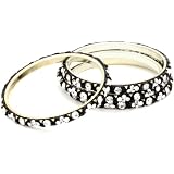 Chamak by priya kakkar 4 Black Bangles Decorat