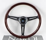 Nardi Steering Wheel - Classic - 360mm (14.17 inches) - Mahogany Wood with Polished Spokes - Part # 5061.36.3000