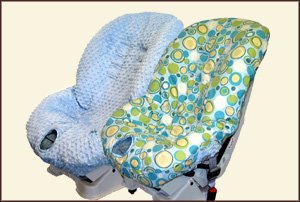 Reversible Toddler Car Seat Cover Bubble Dot Blue Cuter Than A Ducks Butt