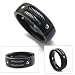 8mm Men's Gun Metal Black Titanium Magnetic Cable Ring Band Size 10