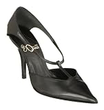 Poste Mistress Panther T Bar Black Leather - 7 Uk
